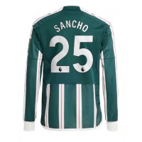 Camisa de Futebol Manchester United Jadon Sancho #25 Equipamento Secundário 2023-24 Manga Comprida